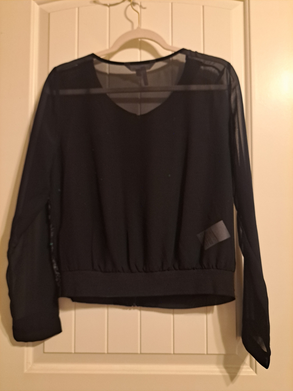 BCBGeneration Mermaid Sequin Sheer Bomber Jacket M - Picture 9 of 10